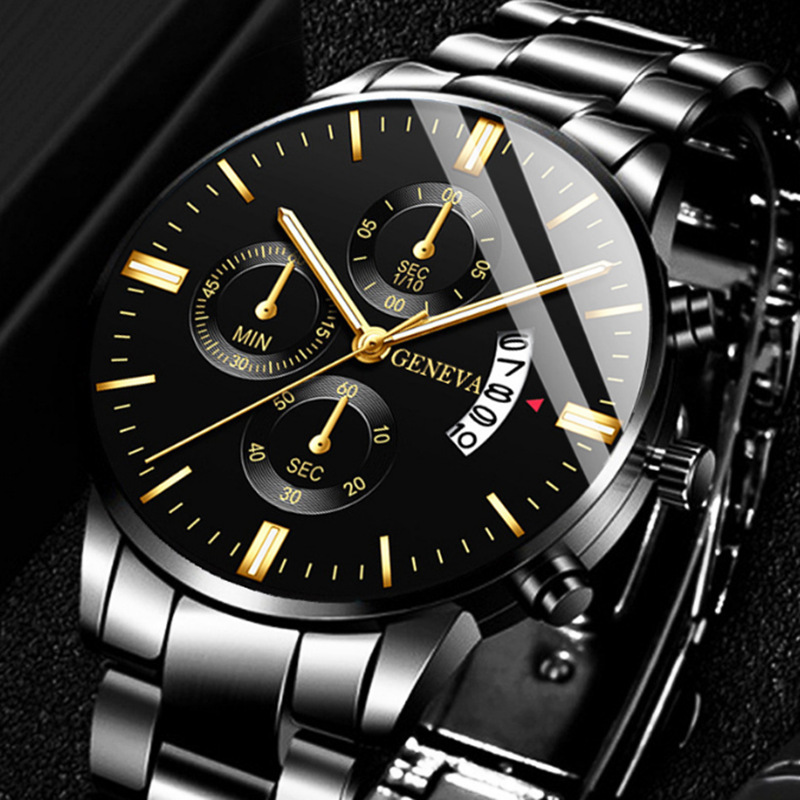 Luxury Watch Safe - Luxury Stainless Steel Men Calendar Quartz