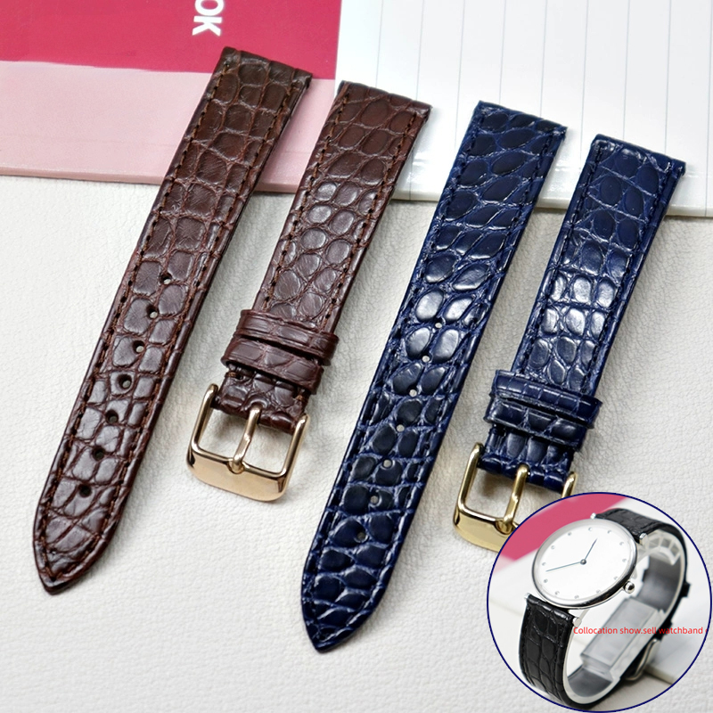 Luxury Watch Cartier - Thin crocodile Genuine leather strap For