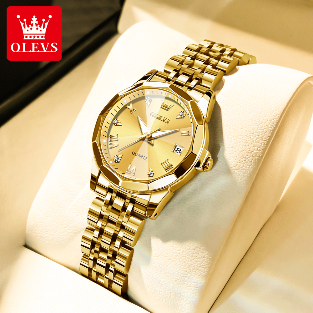 Lux Watch - OLEVS Fashion Golden Watch for Women