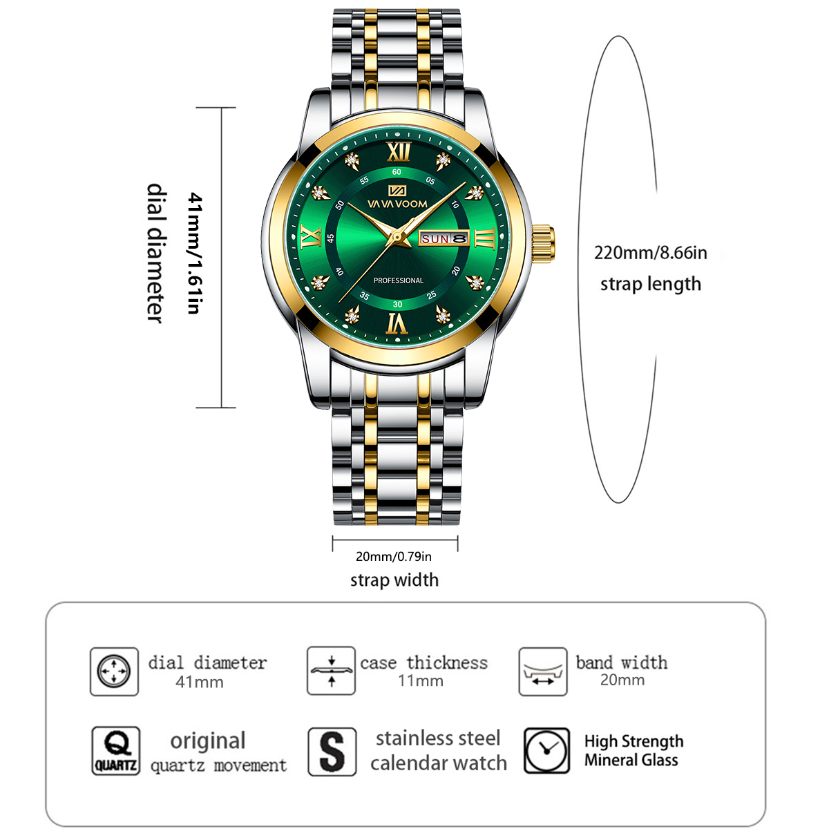 Luxury Rhinestone Gold Ring St - đánh giá và giá Luxury Watch With Green Dial