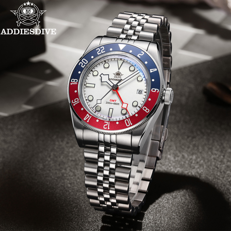 ADDIESDIVE 39mm Men's Quartz W - đánh giá và giá Gmt Dual Timezone Watch