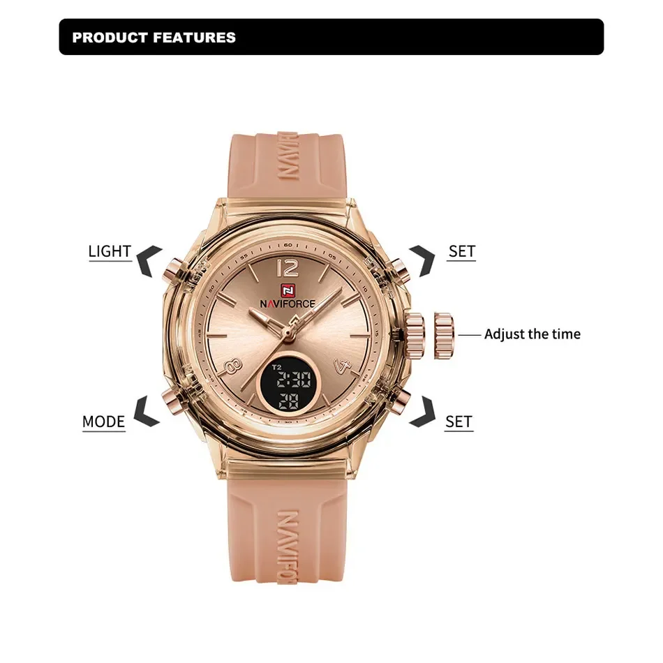 NAVIFORCE NF7109 Quartz Watch  - đánh giá và giá Luxury Watch Black