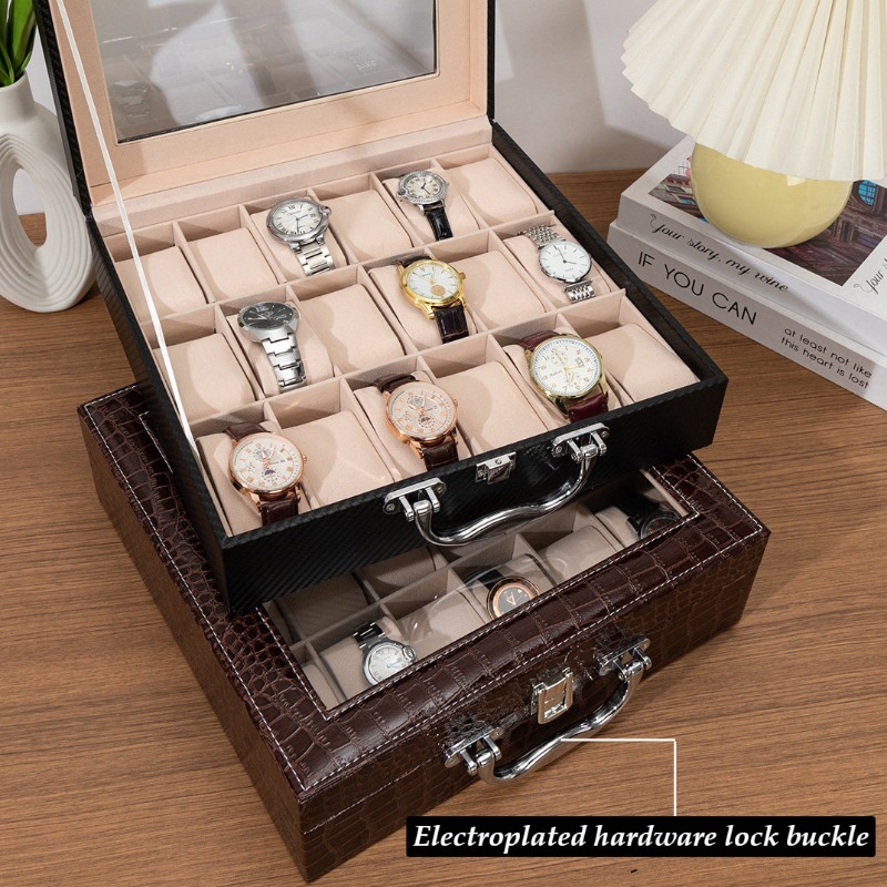 Retro Watch Storage Box Leathe - đánh giá và giá Luxury Watch Collection Box