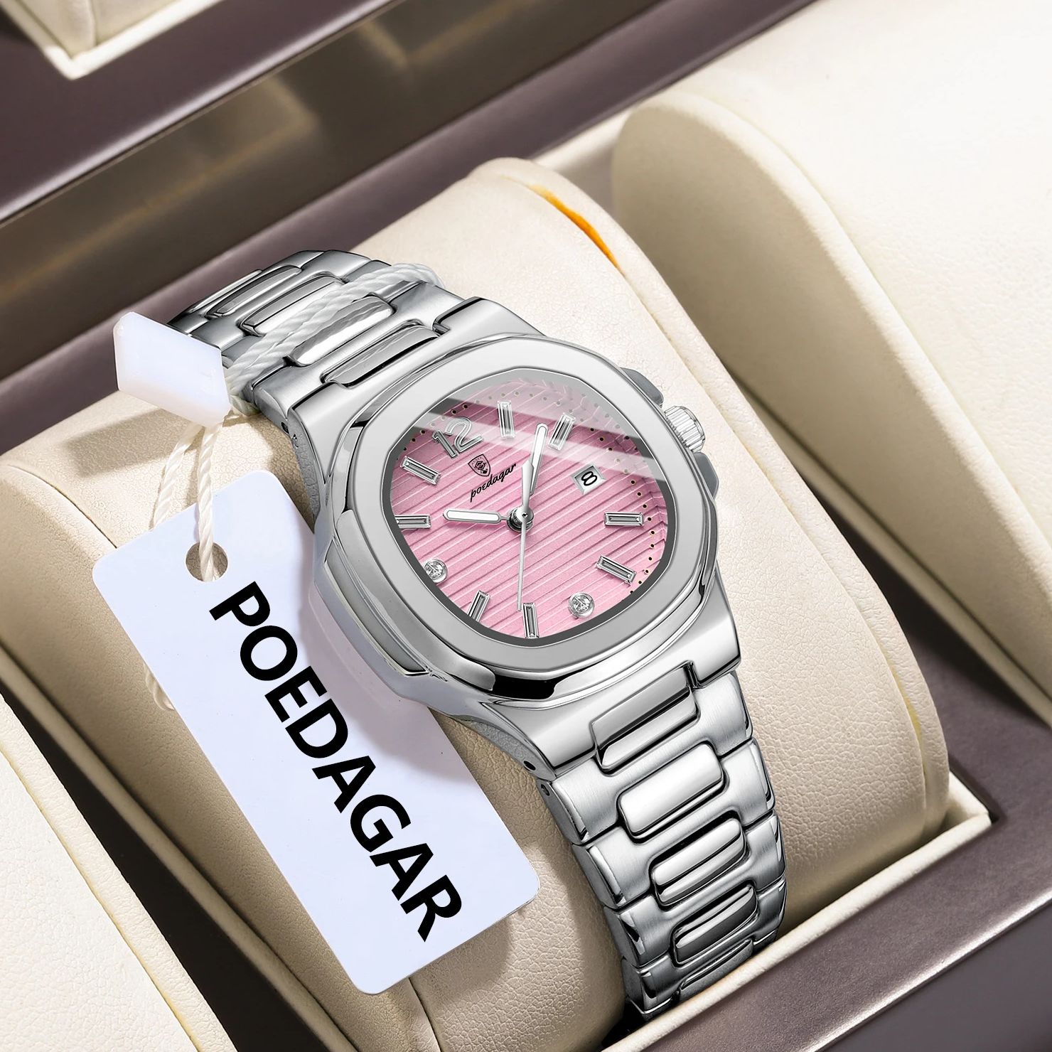 POEDAGAR Square Fashion Woman  - đánh giá và giá Lux Watch