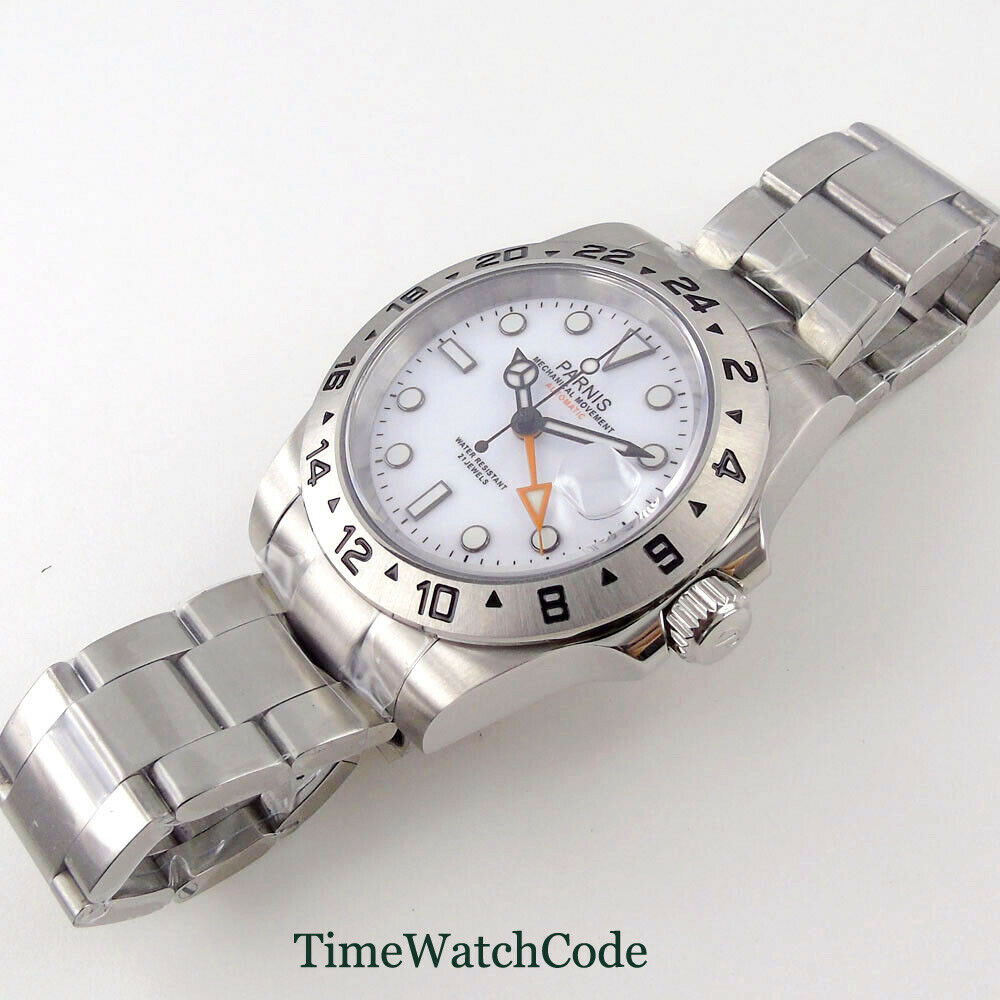 Parnis 40Mm Mặt Kính Sapphire  - đánh giá và giá Gmt Dual Timezone Watch