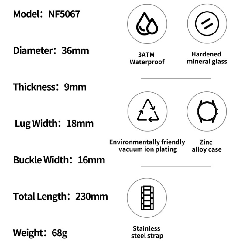 NAVIFORCE Ladies 3ATM Waterpro - đánh giá và giá Luxury Watch Black