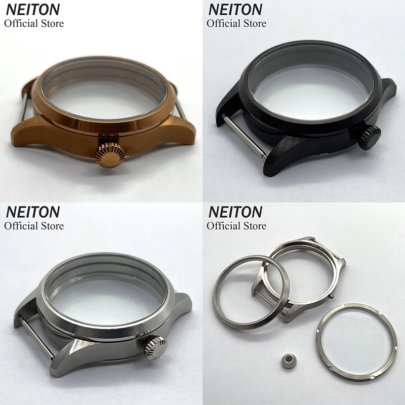 NEITON 42mm Manual Watch Case  - đánh giá và giá Luxury Watch Black