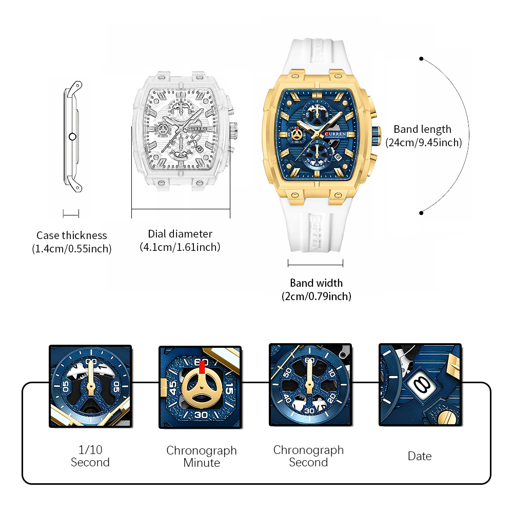 CURREN Luxury Vintage Watch fo - đánh giá và giá Luxury Watch Safe
