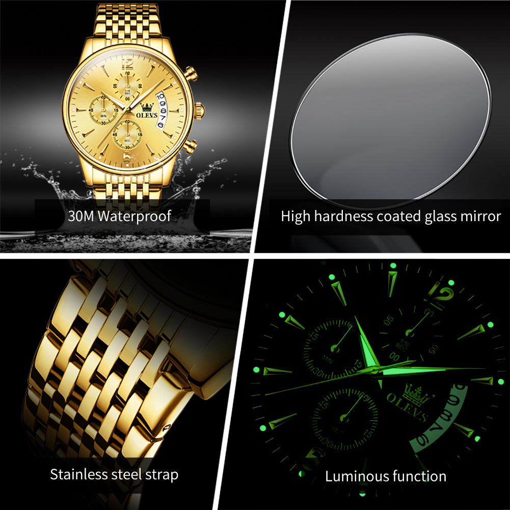 OLEVS Brand Luxury Gold Quartz - đánh giá và giá Luxury Watch Magazine