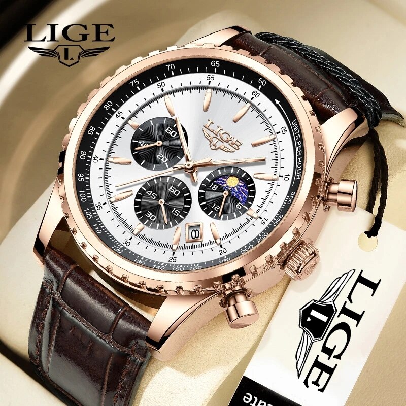 LIGE New Mens Watches Top Bran - đánh giá và giá Luxury Watch Collection Box