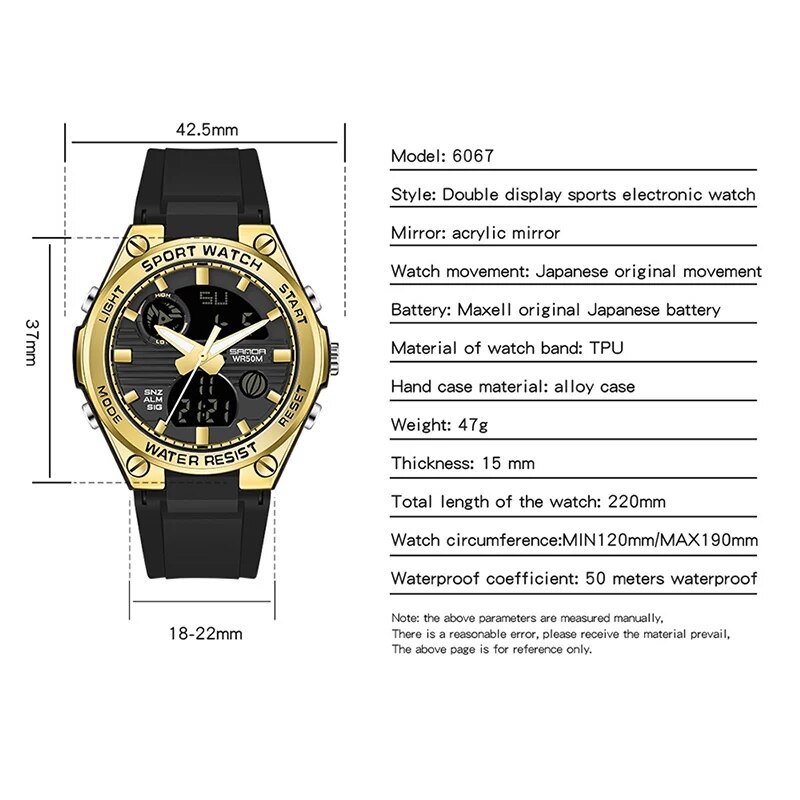 SANDA Brand G Style LED Digita - đánh giá và giá Lux Watch