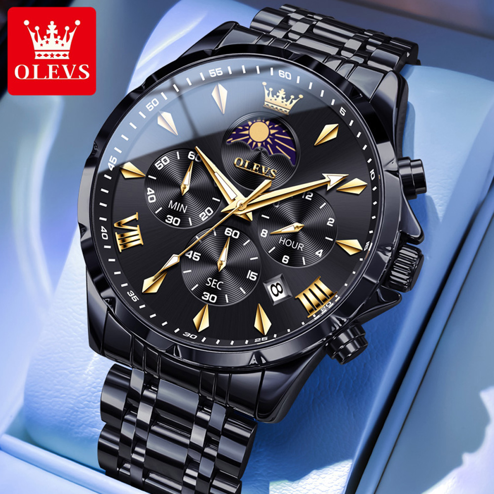 OLEVS 3653 Brand Moon Phase Ca - đánh giá và giá Luxury Watch Magazine