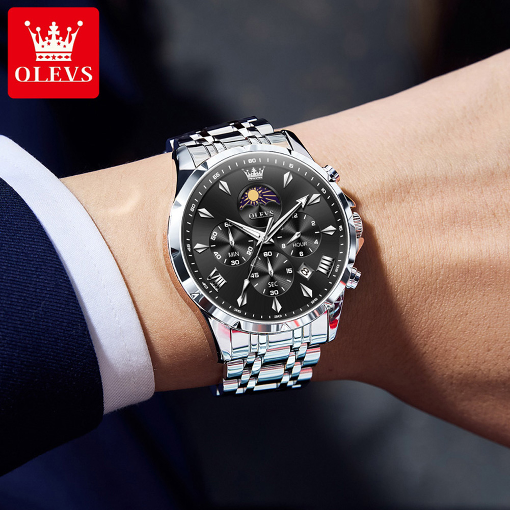 OLEVS 3653 Brand Moon Phase Ca - đánh giá và giá Luxury Watch Magazine