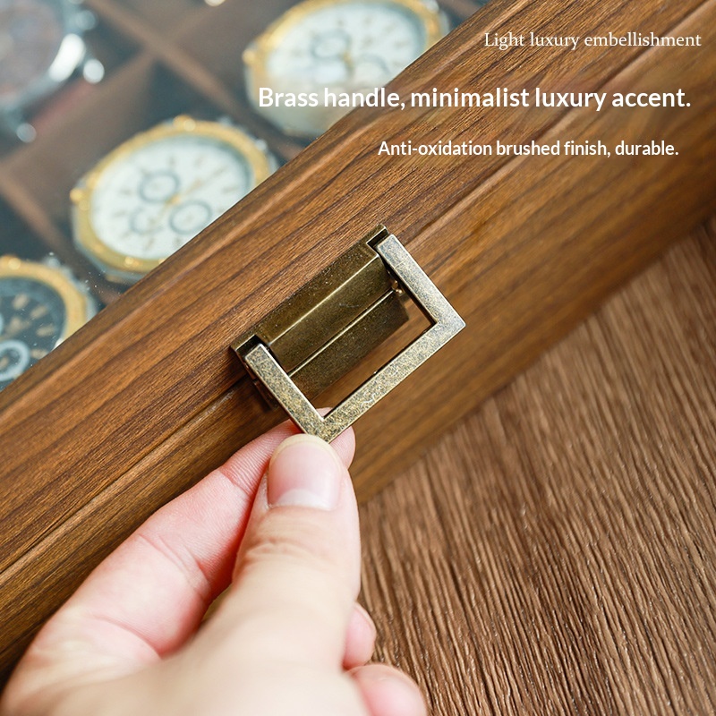 Black Walnut Wood Grain Watch  - đánh giá và giá Luxury Watch Collection Box