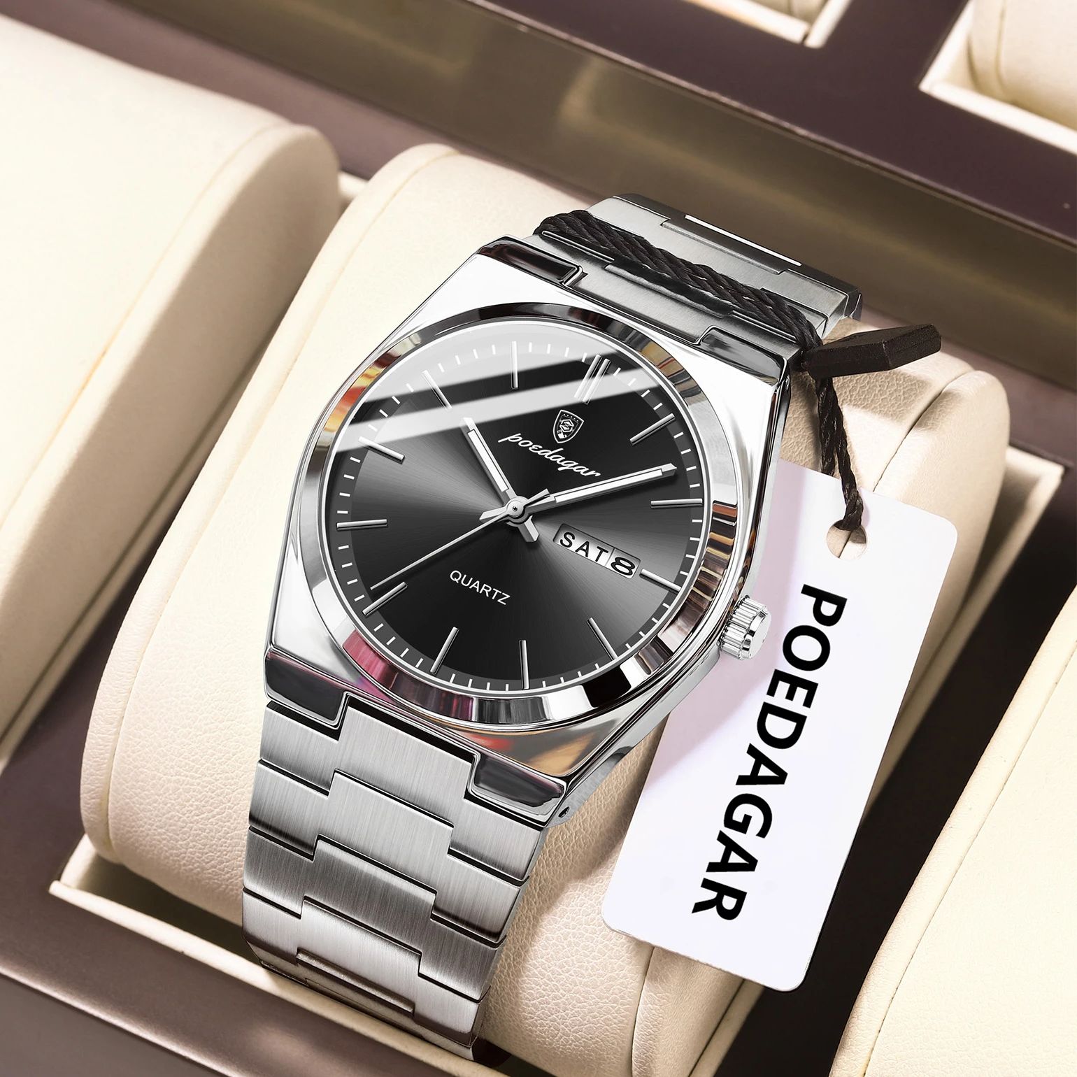POEDAGAR Luxury Men's Quartz W - đánh giá và giá Luxury Watch Cartier