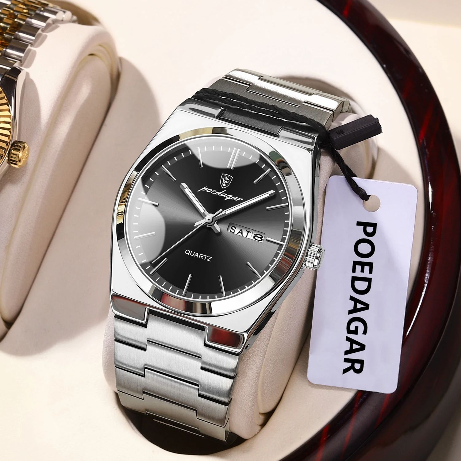 POEDAGAR Luxury Men's Quartz W - đánh giá và giá Luxury Watch Cartier