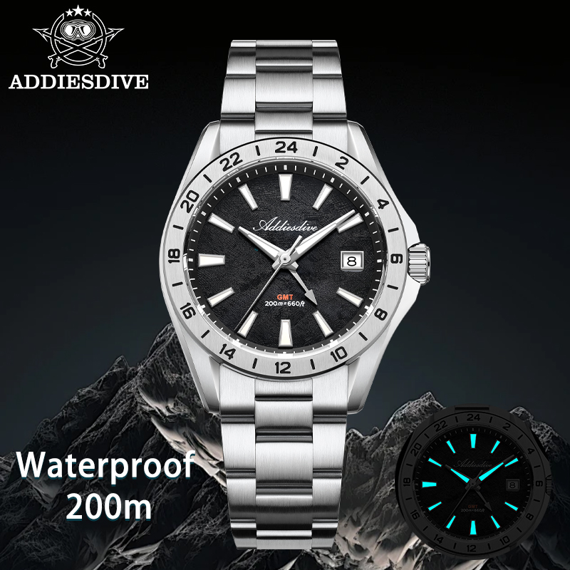 ADDIESDIVE Elegant Business Me - đánh giá và giá Gmt Dual Timezone Watch