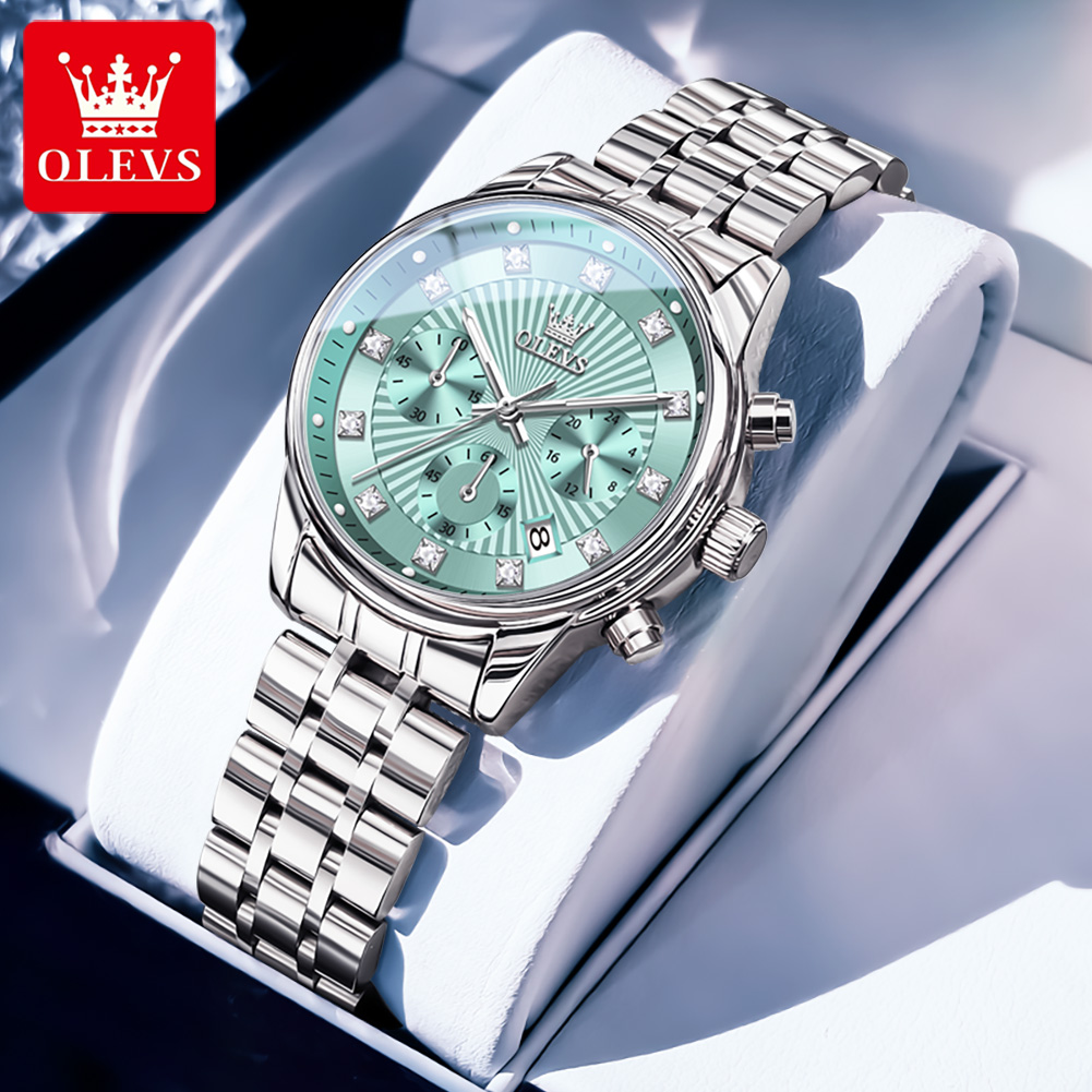 OLEVS Womens Watches Fashion L - đánh giá và giá Luxury Watch With Green Dial