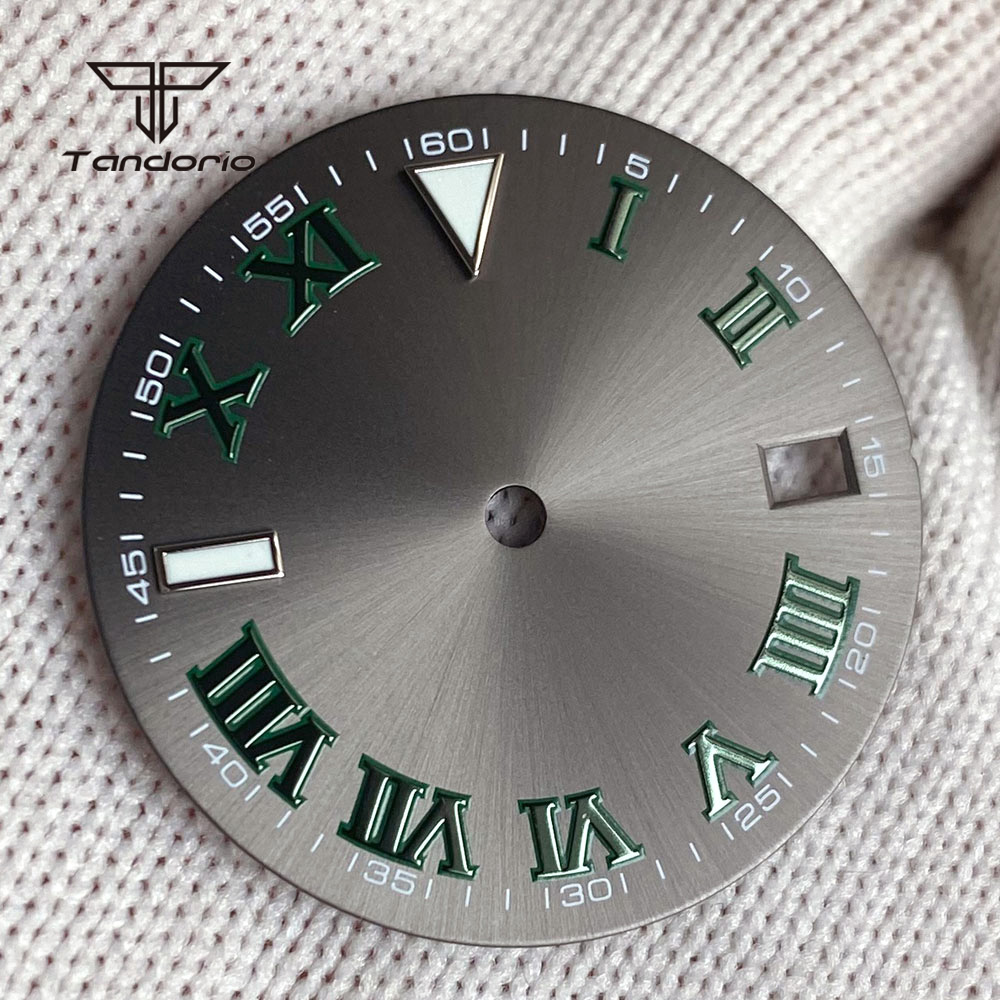 29mm Grey Sunburst Watch Dial  - đánh giá và giá Luxury Watch With Green Dial