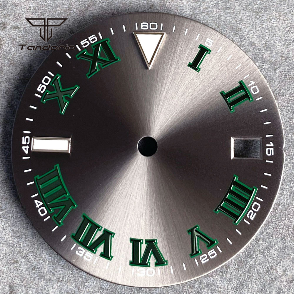 29mm Grey Sunburst Watch Dial  - đánh giá và giá Luxury Watch With Green Dial