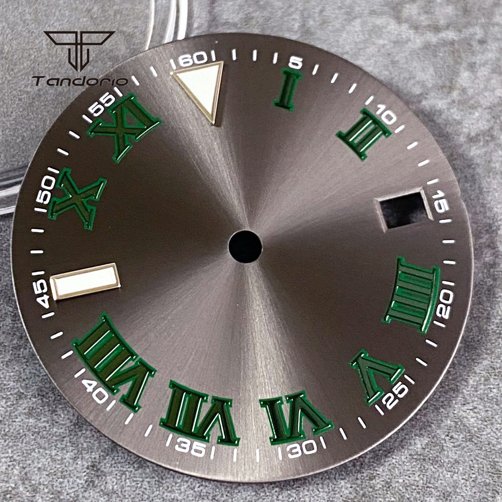 29mm Grey Sunburst Watch Dial  - đánh giá và giá Luxury Watch With Green Dial