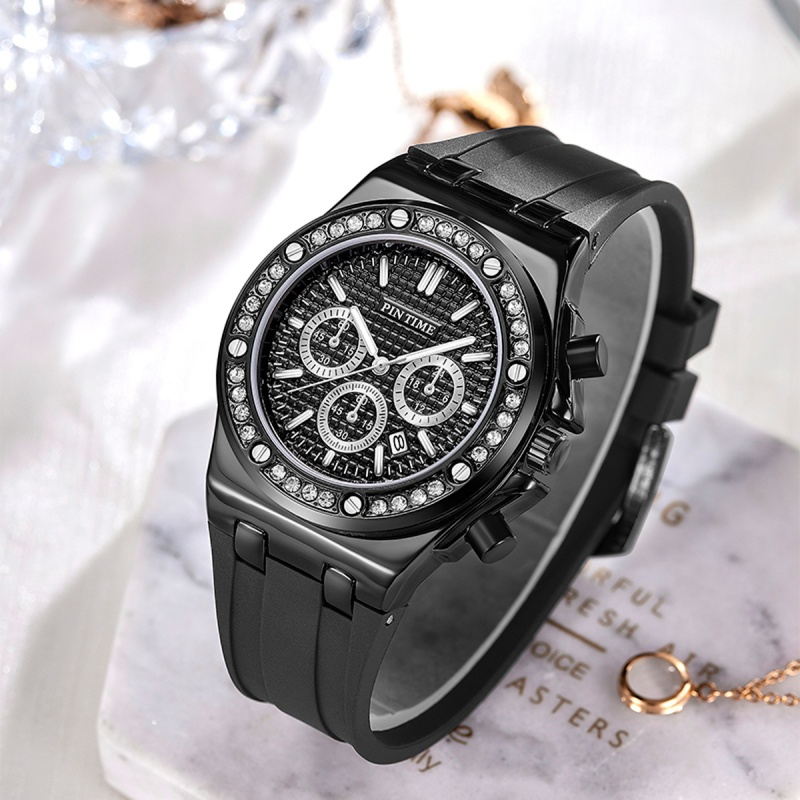 New Women Watch Diamond Bezel  - đánh giá và giá Luxury Watch Black