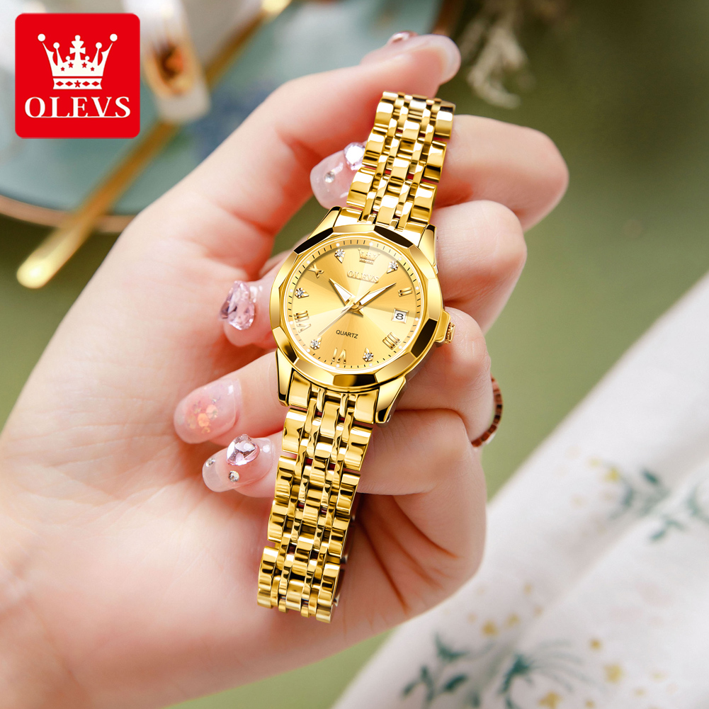 OLEVS Fashion Golden Watch for - đánh giá và giá Lux Watch