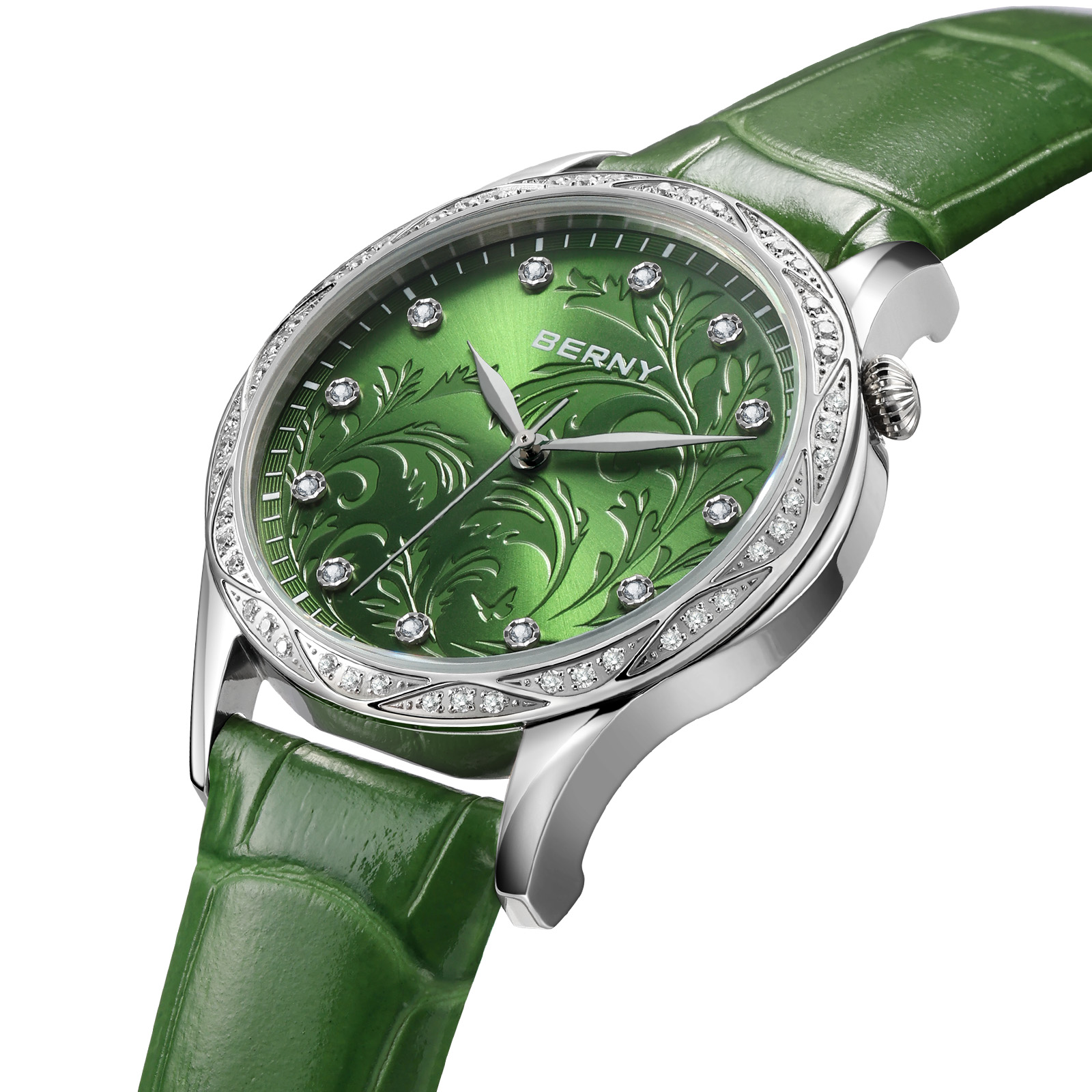 BERNY Women‘s Quartz Watch Gre - đánh giá và giá Luxury Watch With Green Dial