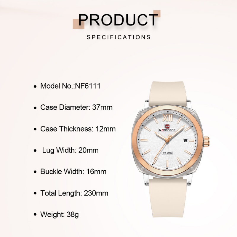 NAVIFORCE Minimalist Style Wom - đánh giá và giá Luxury Watch Black