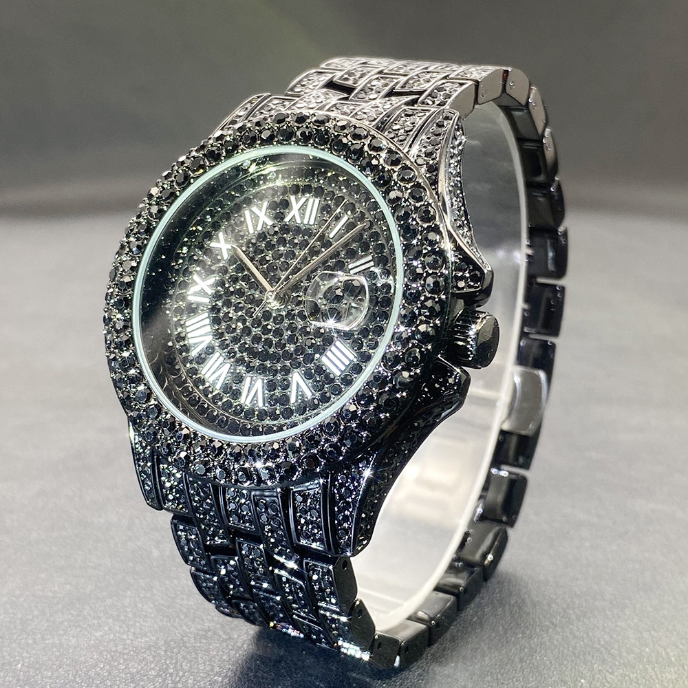 Big Gold Silver Black Wristwat - đánh giá và giá Luxury Watch Black