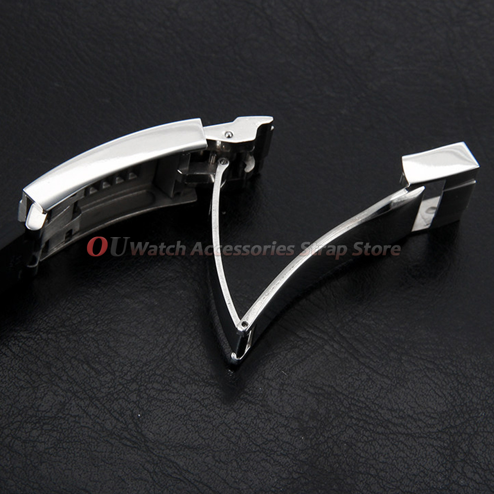 9mmx16mm Stainless Steel Deplo - đánh giá và giá Luxury Watch Black