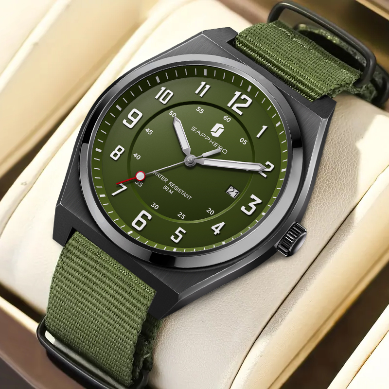 SAPPHERO Men's Sports Quartz W - đánh giá và giá Luxury Watch With Green Dial