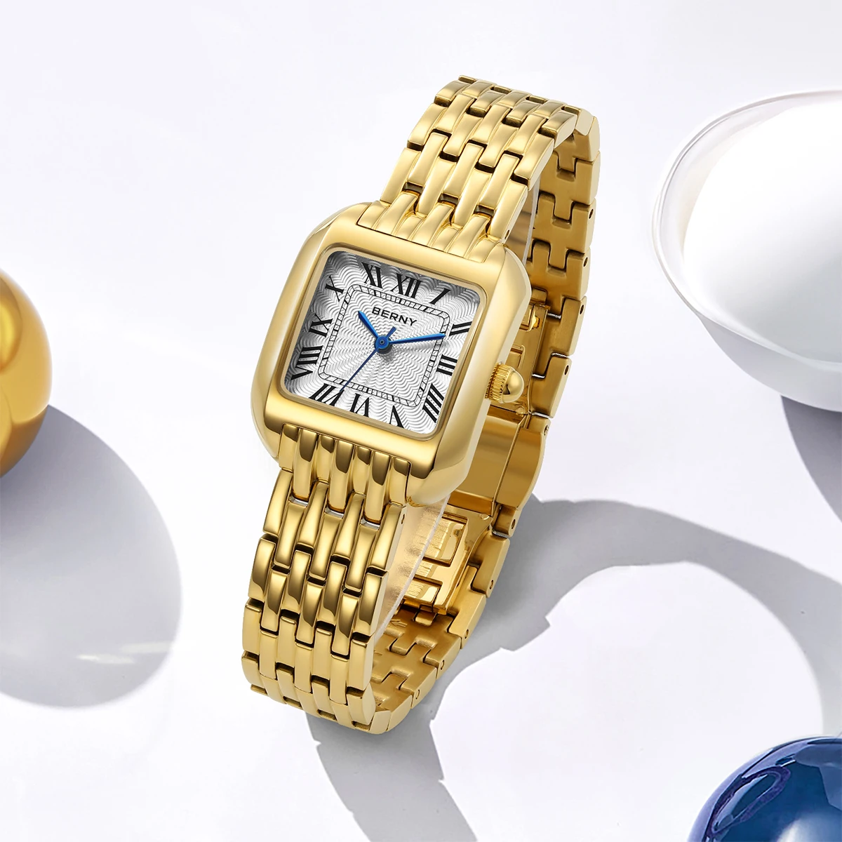 BERNY Square Gold Watch For Wo - đánh giá và giá Luxury Watch Cartier